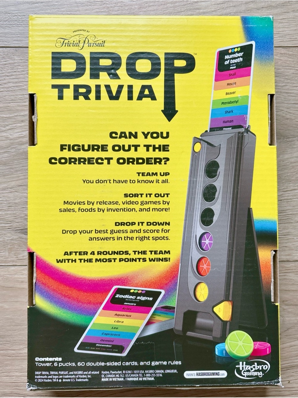 Hasbro Games Drop Trivia electronic party game with voice & sound, ages 13 - Picture 2 of 3